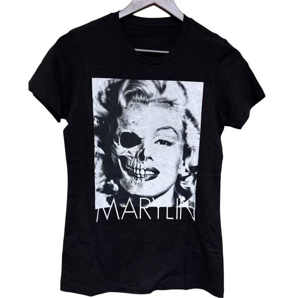 Marilyn Monroe Skull Women's Shirt Tee T-Shirt Black Small Unbranded NWOT